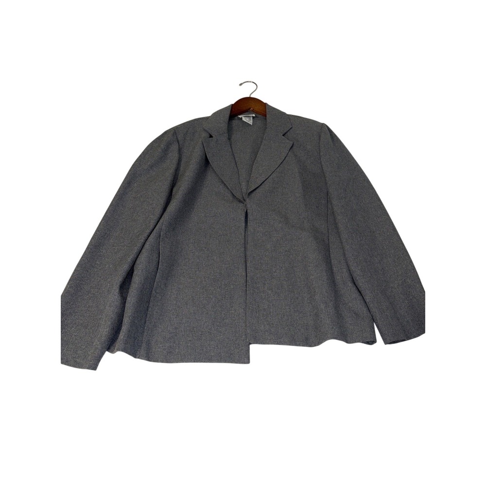 Nikki Petite Gray Blazer Jacket Women's 12P Career Office One Button